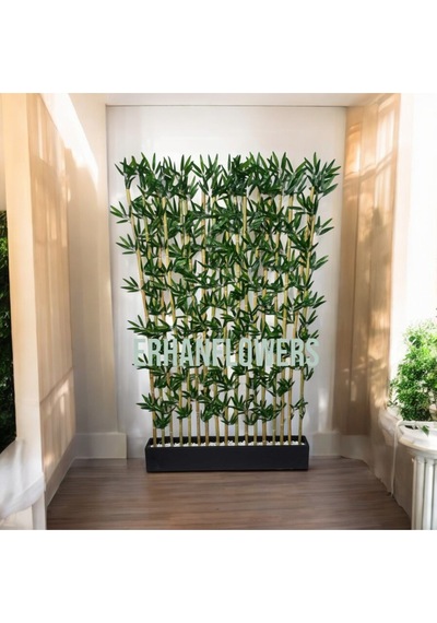 100 Cm Saksıda Yapay Bambu Speratör 10 Adet 150 Cm Bambulu Yeşil