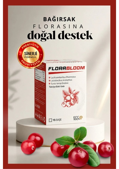 Florabloom Prebiyotik + Probiyotik Takviye Edici Gıda Bağırsak Mikrobiyotasına Destek