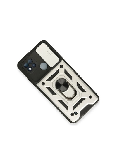 Realme C11 2021 Kılıf Pars Lens Yüzüklü Silikon - Gümüş 02