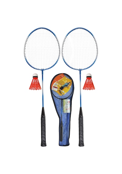 5'li Çantalı Set Badminton Raketi Seti 2 Raket + 2 Top + Çanta Amatör Çocuk-genç Raket Top Seti 500
