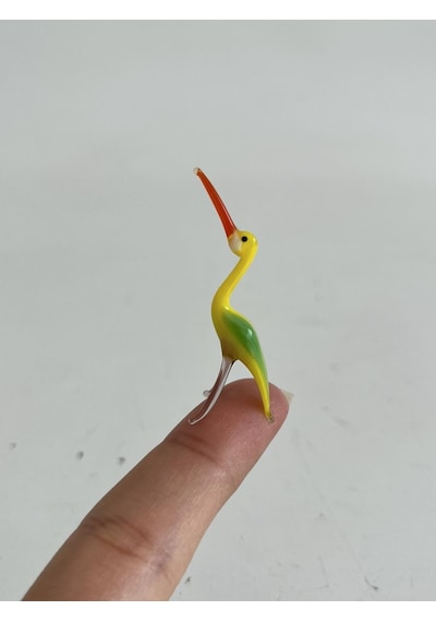 El Yapımı Mini Murano Cam Flamingo Biblo A140-01