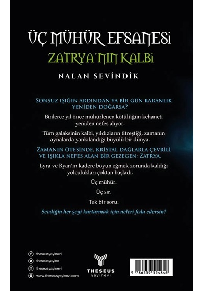 Üç Mühür Efsanesi 1 Zatrya Nın Kalbi - Nalan Sevindik - Theseus Yayınevi