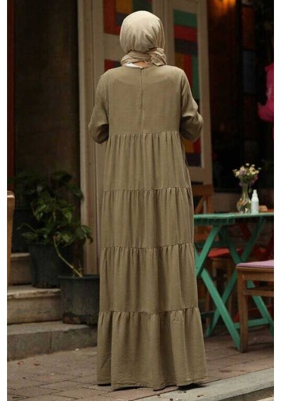 Neways 6400 Denim Parça Boya Elbise Haki