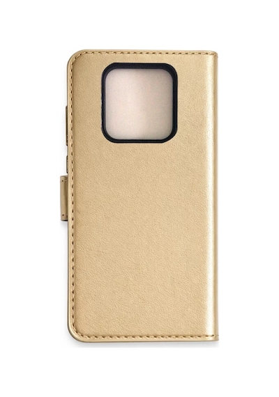 Newface Tecno Camon 16 Prime Trend S Plus Kapaklı Kılıf - Gold Altın