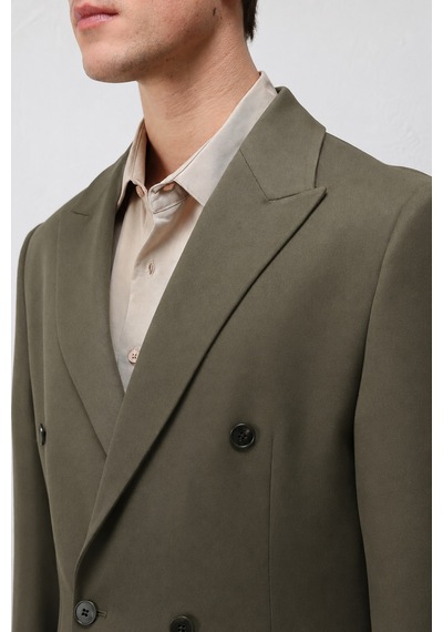Antioch Relax Fit Kruvaze Erkek Blazer Ceket Haki