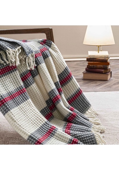 Taç Butik Doğu Ekspresi Pamuklu Çift Kişilik Battaniye Mavi 000000001500223742 Mavi