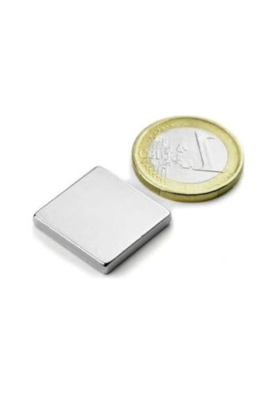 10 Adet Neodyum Mıknatıs, 20mm X 20mm X 2mm Boyutunda