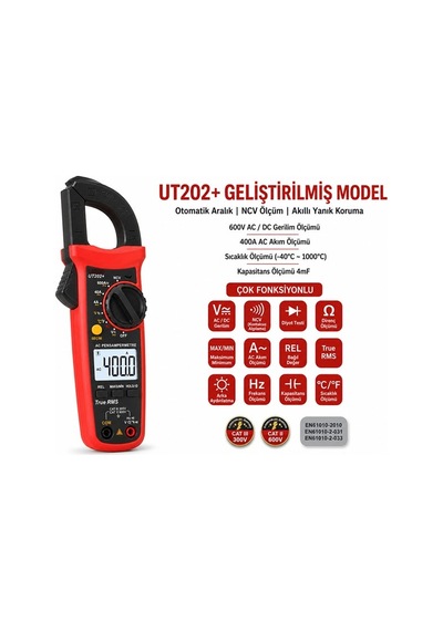 Uni-t Ut-202+ Direnç Ölçer 400a Ac Dijital Pensampermetre