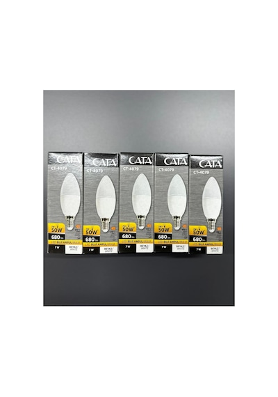 Ct4079- 5 Adet İnce Duy Led Lamba-beyaz Işık 680lm E14