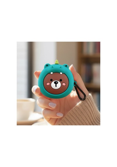 Caseonn Galaxy Buds 2 Pro Kılıf Karakter Figürlü Ayı Yeşil Çam Yeşili