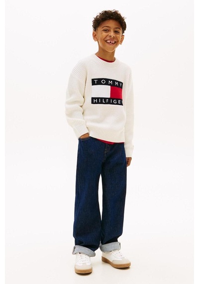 Tommy Hilfiger Erkek Çocuk Triko Kb0kb10071 Ekru