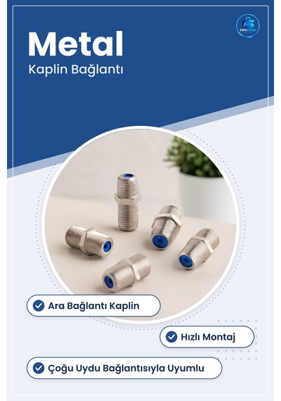Uydu Konnektörü Birleştirici Metal Anten Kablo Uzatma Ara Bağlant