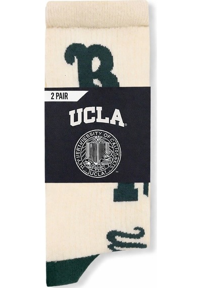 Ucla Romelos 2'li Yeşil-mavi Uzun Jakarlı Pamuk Standard Fit Unisex Çorap