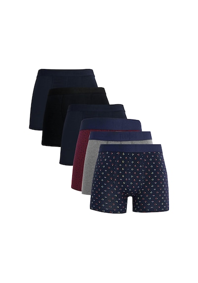Tudors Erkek 6'lı Premium Seri Pamuklu Likralı Esnek Kumaş Boxer Damat Bohçası Çeyiz Seti -51604 Çok Renkli Tudors Erkek 6'lı Premium Seri Pamuklu Likralı Esnek Kumaş Boxer Damat Bohçası Çeyiz Seti -51604 Çok Renkli