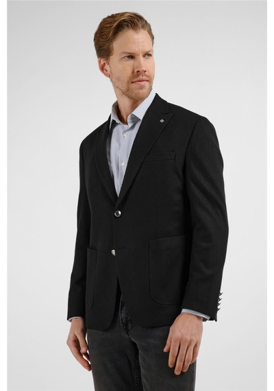 İmza Siyah Kırlangıç Yaka Düz Slim Fit 6 Drop Ceket 1002255159 Siyah