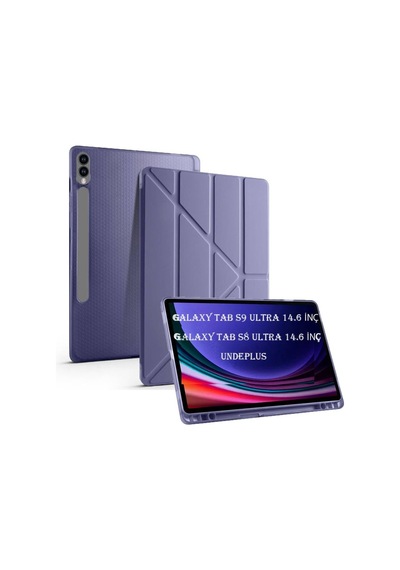 S10/s9/s8 Ultra 14.6inç İle Uyumlu Kılıf Kalem Bölmeli Trifolding Case X900-10-20 Mor Sku: Zeusb0dy59dxr8 Arka Kapak