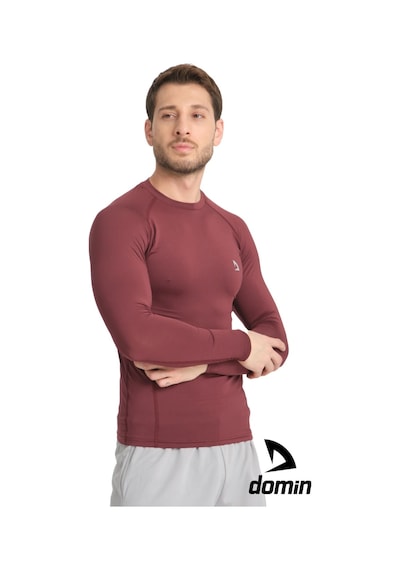 Hnc Sport Erkek Uzun Kol Bordo Fit Compression Spor Body Tshirt