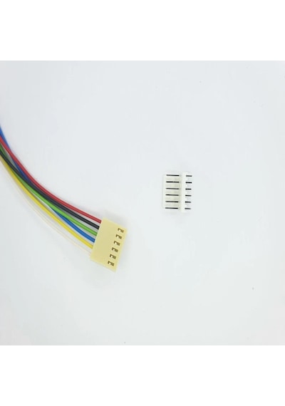 2,54mm 6 Pin 2510 Kablolu Dişi Konnektör + 180D Erkek PCB Tipi 20cm - 0,25mm