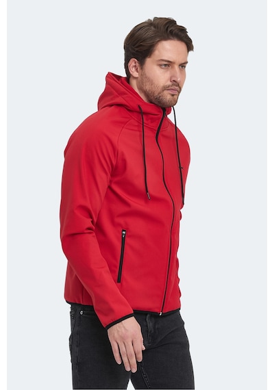 Slazenger Rangı Erkek Kapüşonlu Kırmızı Mont & Kaban Kırmızı