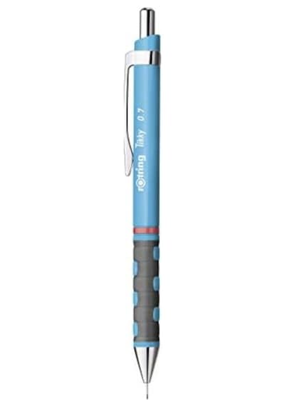 Mekanik Kurşun Kalem, Uç Ve Silgi Seti, 0,7 Mm Kalem, 2b Uç, Orta Boy Silgi, Açık Mavi, 3'lü Set -