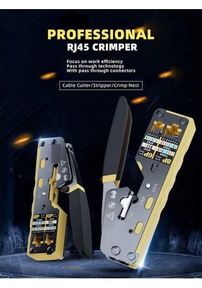 Primex Px-8070y Rj45/rj11 Cat6/cat7, Yeni Nesil Ez Rj45 Pense Cat6 Cat7, Yeni Nesil Pense Cat7 Bıçaklı