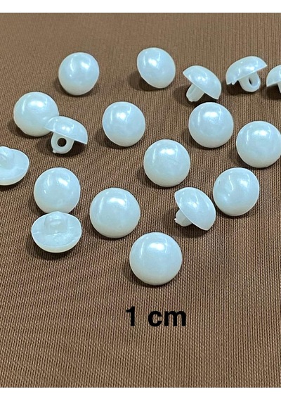 İnci Düğme / Plastik İnci Düğme / Bluz Gömlek Düğmesi / 20 Adet / Beyaz
