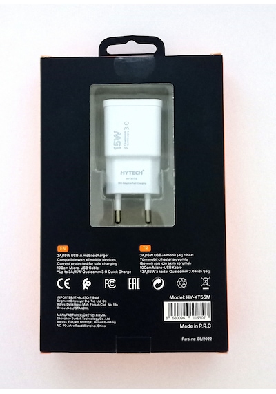 Hytech Hy-xt55m 15w Micro Usb Hızlı Şarj Adaptörü 3 Amper 1