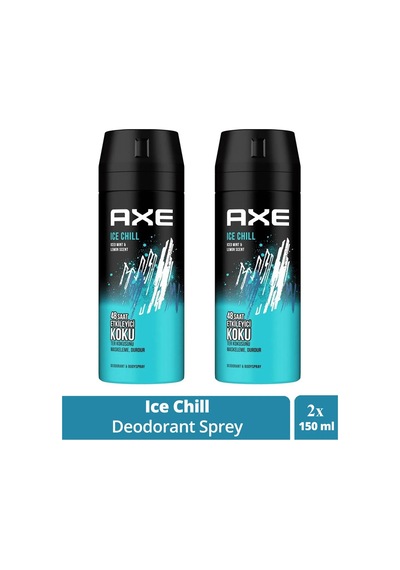 2 Adet Axe Ice Chill Erkek Deodorant Sprey 150 Ml