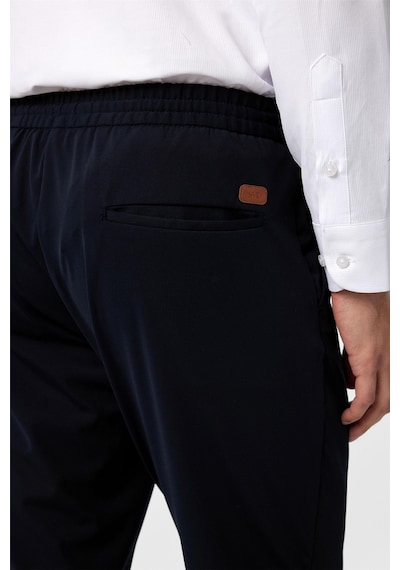 Süvari Lacivert Slim Fit Düz Jogger Pantolon-35418 Lacivert