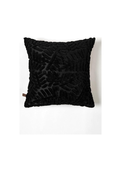 Bohem Özel Tasarım Punch Panç Desen Kare Dekoratif Kırlent Kılıfı 50x50 Cm Forest Siyah Diğer