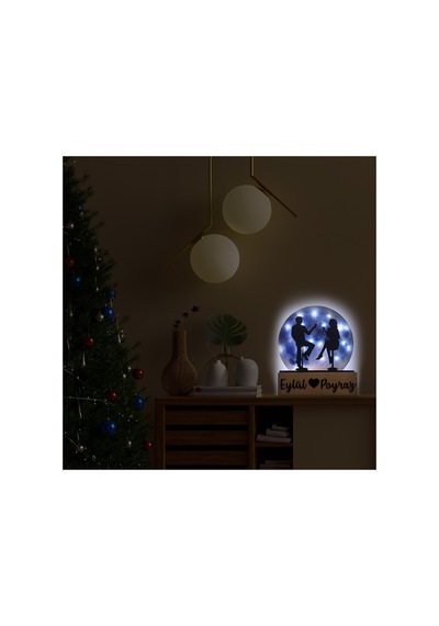 Led Işıklı Pleksi Dolunay Kişiselleştirilebilir Dekoratif Biblo Date Sevgili Anahtar Askılığı Mavi - 737330846