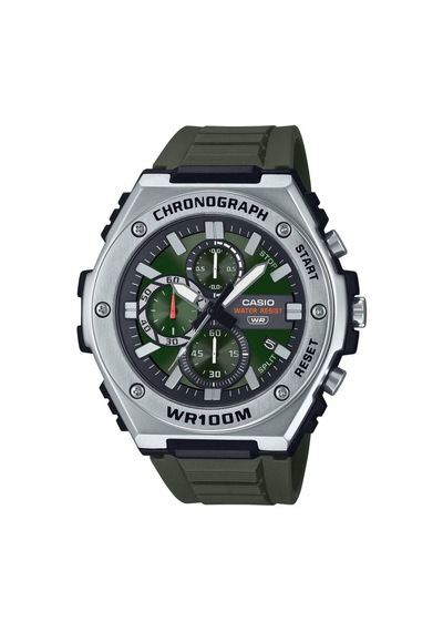 Casio Mwa-300h-3avdf Quartz Silikon Yeşil 10 Atm 51 Mm Erkek Kol Saati Gri