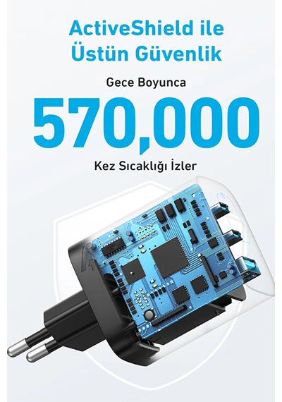 65w Gan Hızlı Şarj Adaptörü 1xusb Pd Qc3.0 2xtype-c Laptop
