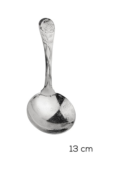 Porsima 5216 Metal Gümüş 2li Sos Kaşığı-kaşık 13cm