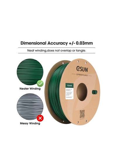 Esun Pla-hs Çam Yeşili Filament 1.75mm 1kg - Yüksek Hız Uyumlu Pla+