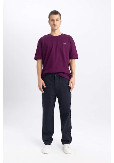 DeFacto Gabardin Pantolon Baggy Fit Bol Rahat Kesim Cepli Düz Paça B4762AX24SPNV239