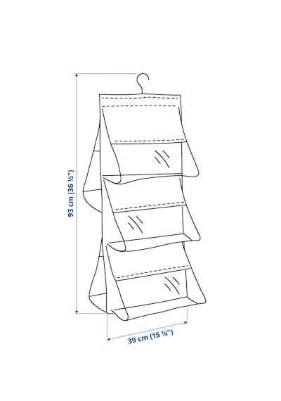 Ikea Skubb Bölmeli Düzenleyici, Koyu Gri, 39x93 Cm