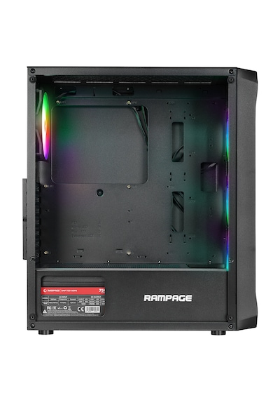 Rampage Compact 4x120mm Rgb Fan 750w Power Oyuncu Bilgisayar Kasası
