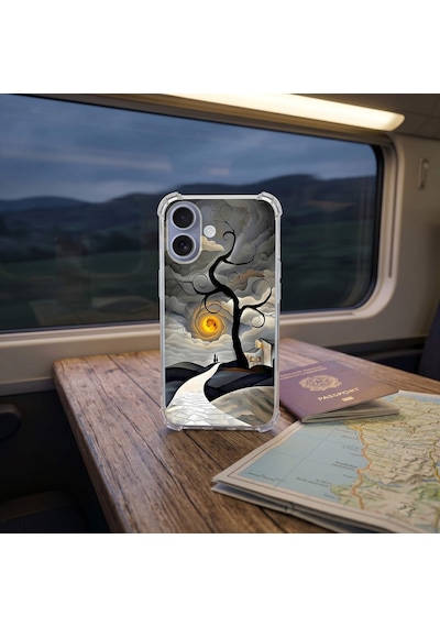 Printify Tecno Spark7t İle Uyumlu Simya Serisi Sarmal Yolculuk Tasarımlı Uv Baskılı Köşe Korumalı Antişok Kılıf Şeffaf