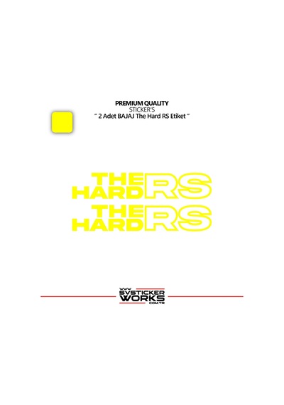 Bajaj The Hard Rs Sticker Yüksek Kalite Folyo 2 Adet Sticker Etiket 95544798