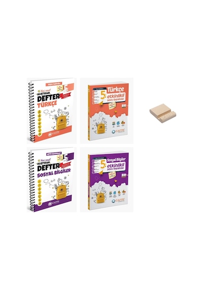 5. Sınıf Türkçe Sosyal Alıştıran Defter Ve Etkinlikli Soru Bankası 4lü Set