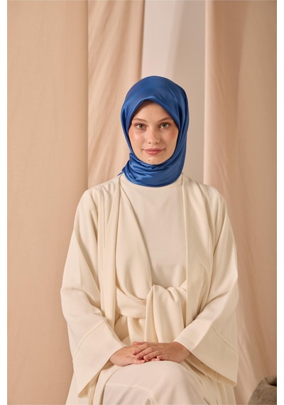 Silk Home Düz Shiny Eşarp 75006-65 mavi