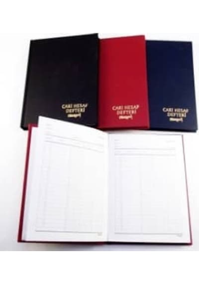 Özkan Cari Hesap defteri 12X17 80 Yap Dik  Cilt bezli bordo