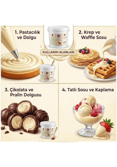 Elit Pastacı Beyaz Ezme Pralin Fındık 11 Kg 2635