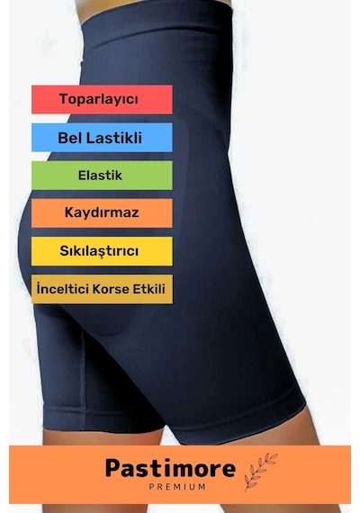 Yüksek Bel Lazer Kesim Silikonlu Kaymaz Seamless Dikişsiz Toparlayıcı Sıkılaştırıcı Şort Korse