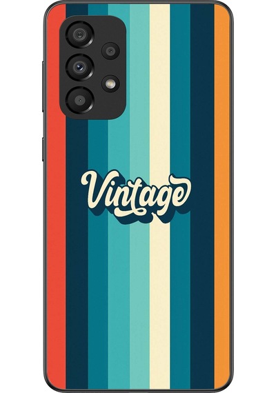 Samsung Galaxy A33 Uyumlu Vintage Baskılı Silikon Kılıf Renkli