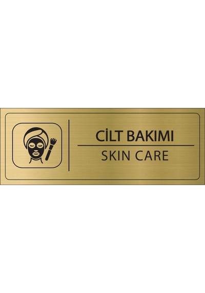 Mayeka Cilt Bakımı İsimlik Altın Metal Kapı İsimliği Levhası Yönlendirme Tabelası