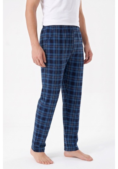 İki Yıldız Erkek Tek Penye Pijama Alt Bgl-st05658 İndigo