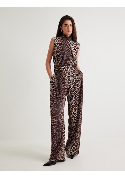 Koton Leopar Desenli Palazzo Pantolon Cepli Viskoz Kumaş Pile Detaylı Bej Desenli 5wak40066uw Ekru Koton Leopar Desenli Palazzo Pantolon Cepli Viskoz Kumaş Pile Detaylı Bej Desenli 5wak40066uw Ekru