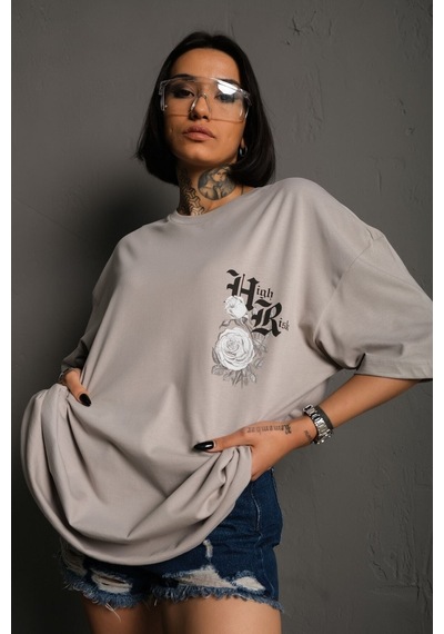 Noıssey Kod:ızeı - Oversize Unisex Hıgh Rısk Baskılı Pamuklu T-shirt Kod:ızeı-01011 Gri Noıssey Kod:ızeı - Oversize Unisex Hıgh Rısk Baskılı Pamuklu T-shirt Kod:ızeı-01011 Gri